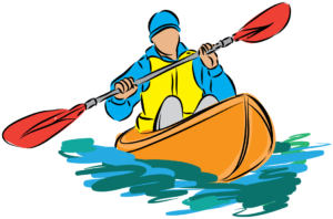 male kayaker graphic