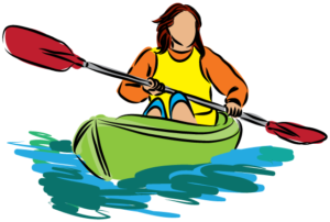 female kayaker graphic